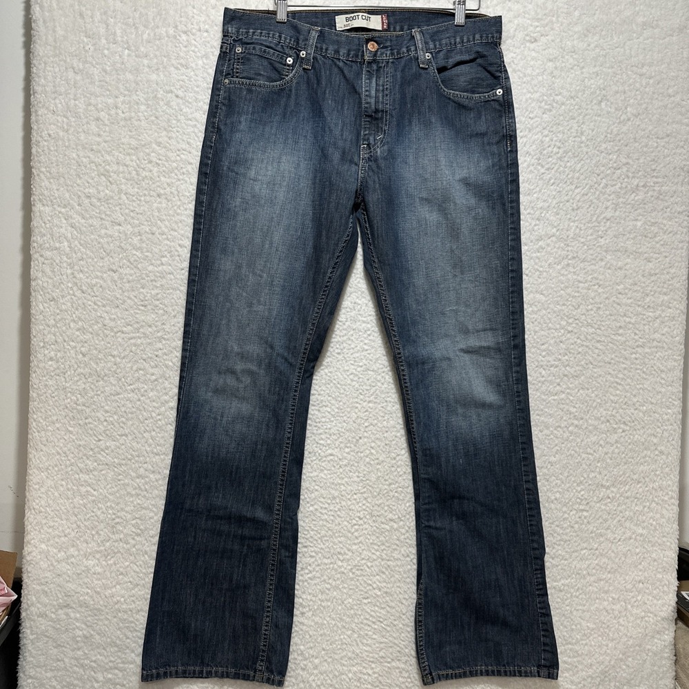 Levi's 527 Bootcut Jeans Blue Denim Western Cowboy 100% Cotton Men's Size 36